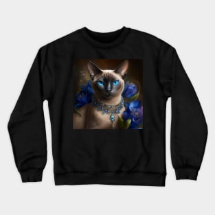 Tonkinese Cat Beautiful Portrait Crewneck Sweatshirt